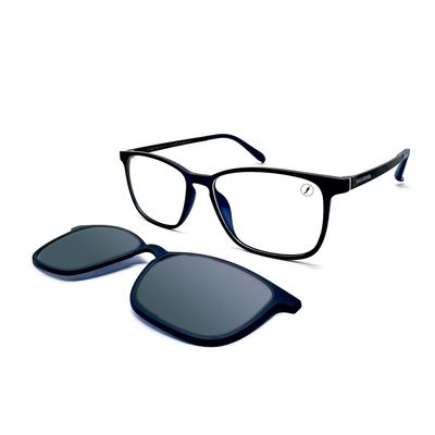 Armação Para Óculos de Grau Masculino Chilli Beans Multi Quadrado Polarizado Azul Escuro